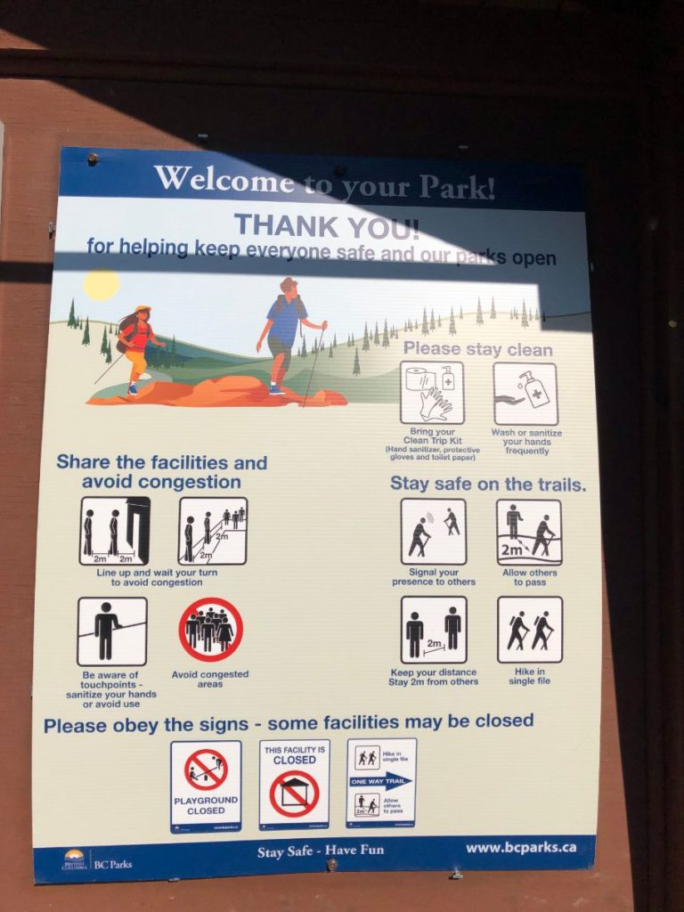COVID Notice BC Parks