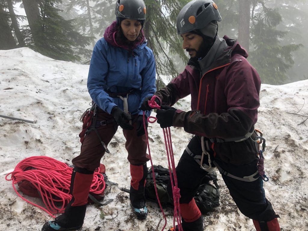 Crevasse Rescue Practice on Mount Seymour