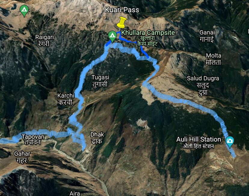 Kuari Pass Trek - Google Maps