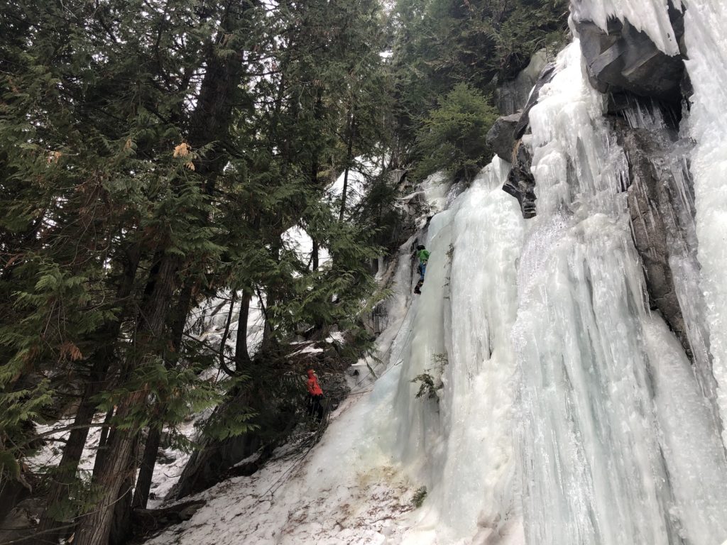 Rambles Upper Tier flows Ice Climbing
