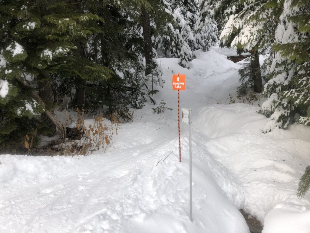 Hanging Lake Winter Trail Sign