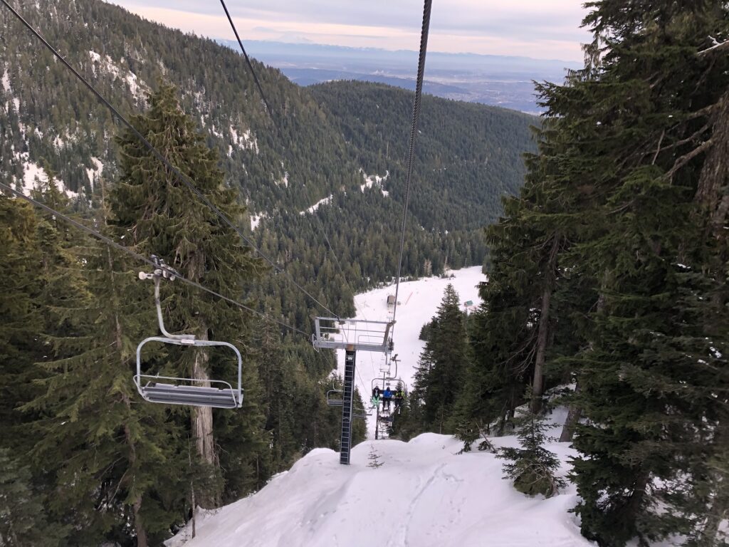 Grouse Mountain Skiing Olympic Express Chair