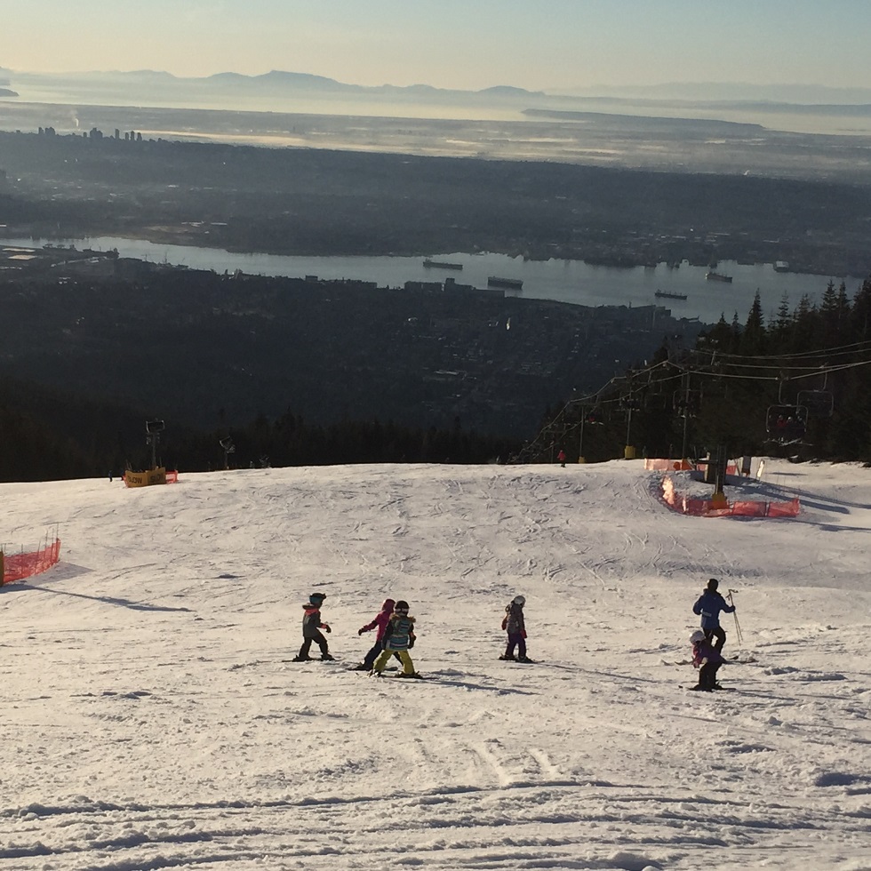 Grouse Skiing Kids Lessons - Cut run