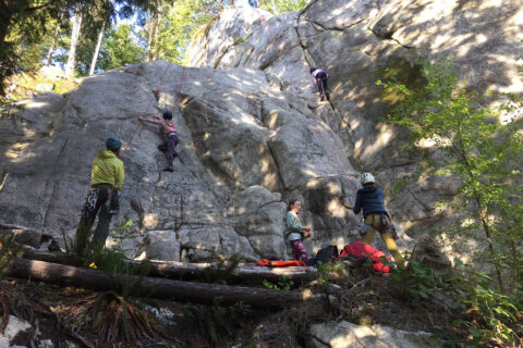 Kids Climbing in Squamish Free and Easy Area