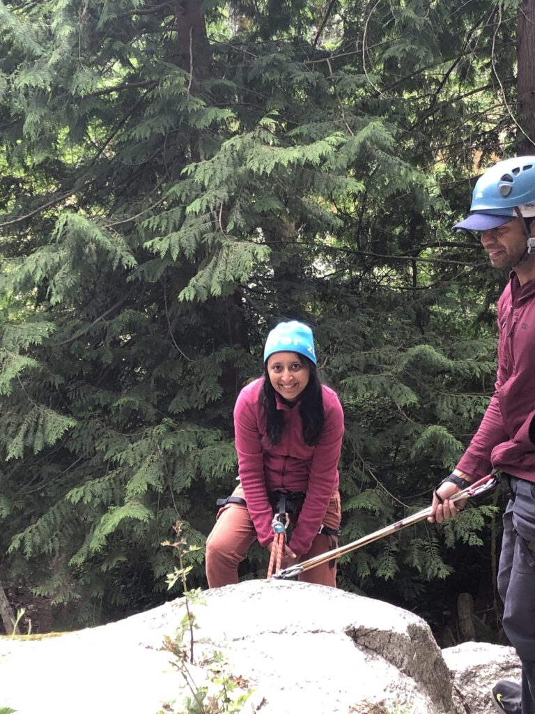 rappelling at Sidecar - Free and Easy area