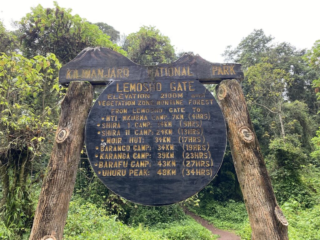 Kilimanjaro Alternative Lemosho Route - Lemosho Gate