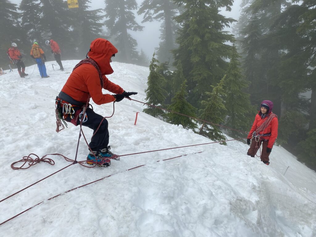 Crevasse Rescue Practice Mount Seymour 2:1 Drop Loop