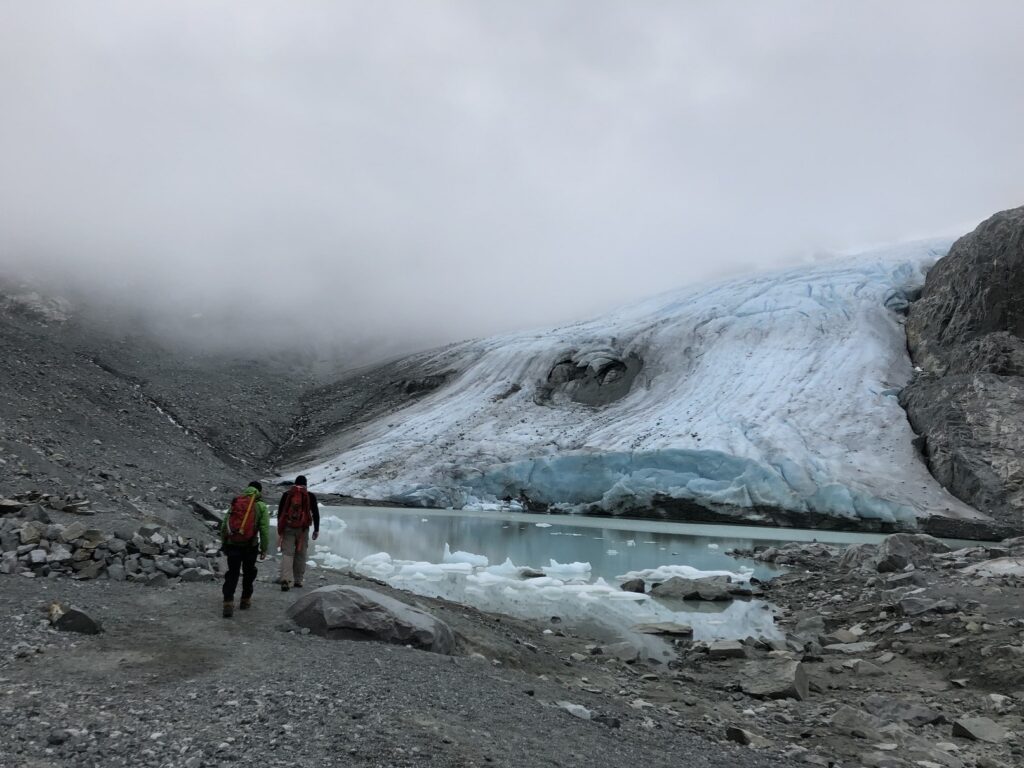 Retreating Wedgemount Glacier