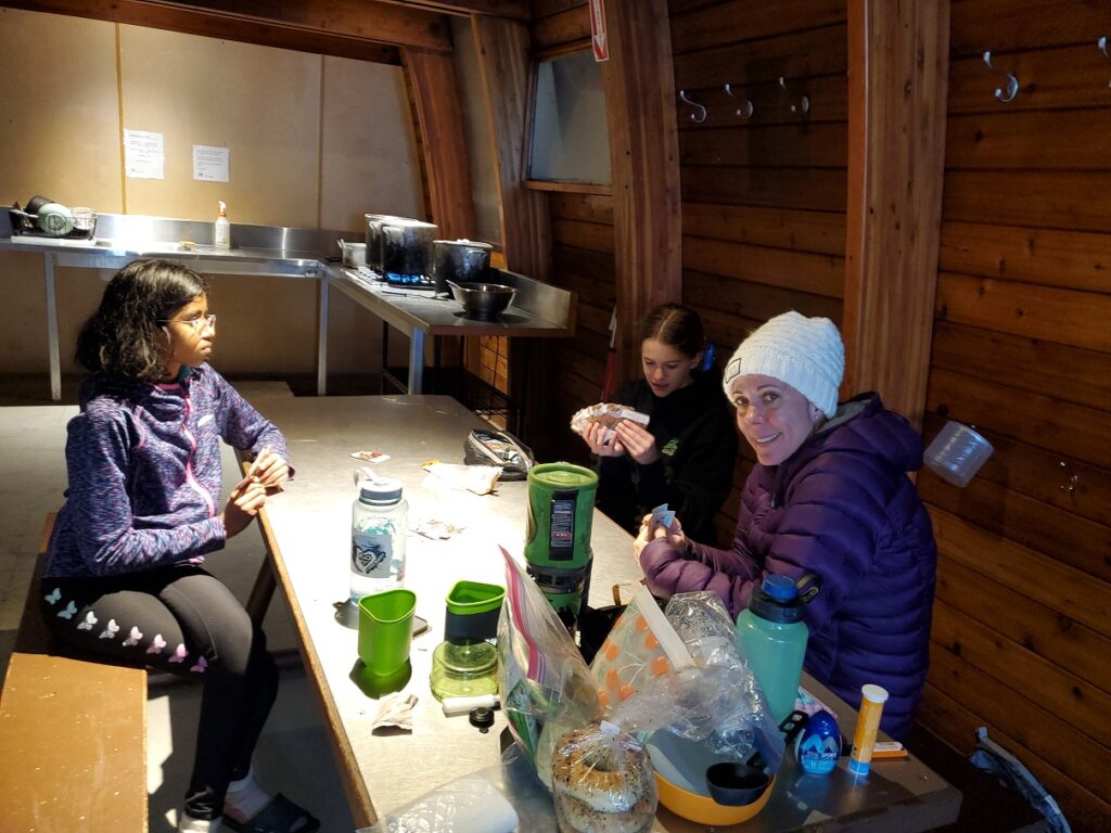 Snowshoeing Elfin Lakes Hut