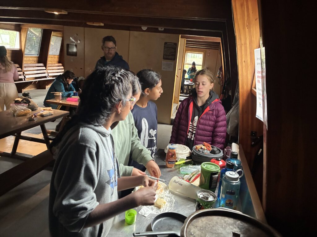 Elfin Lakes Shelter Cooking